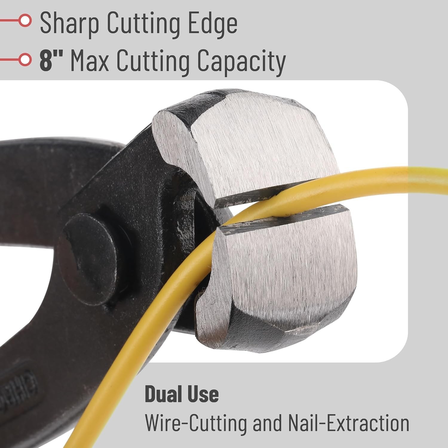 Bates 8-Inch Nail Puller - Red End Cutting Pliers for Effortless Extraction