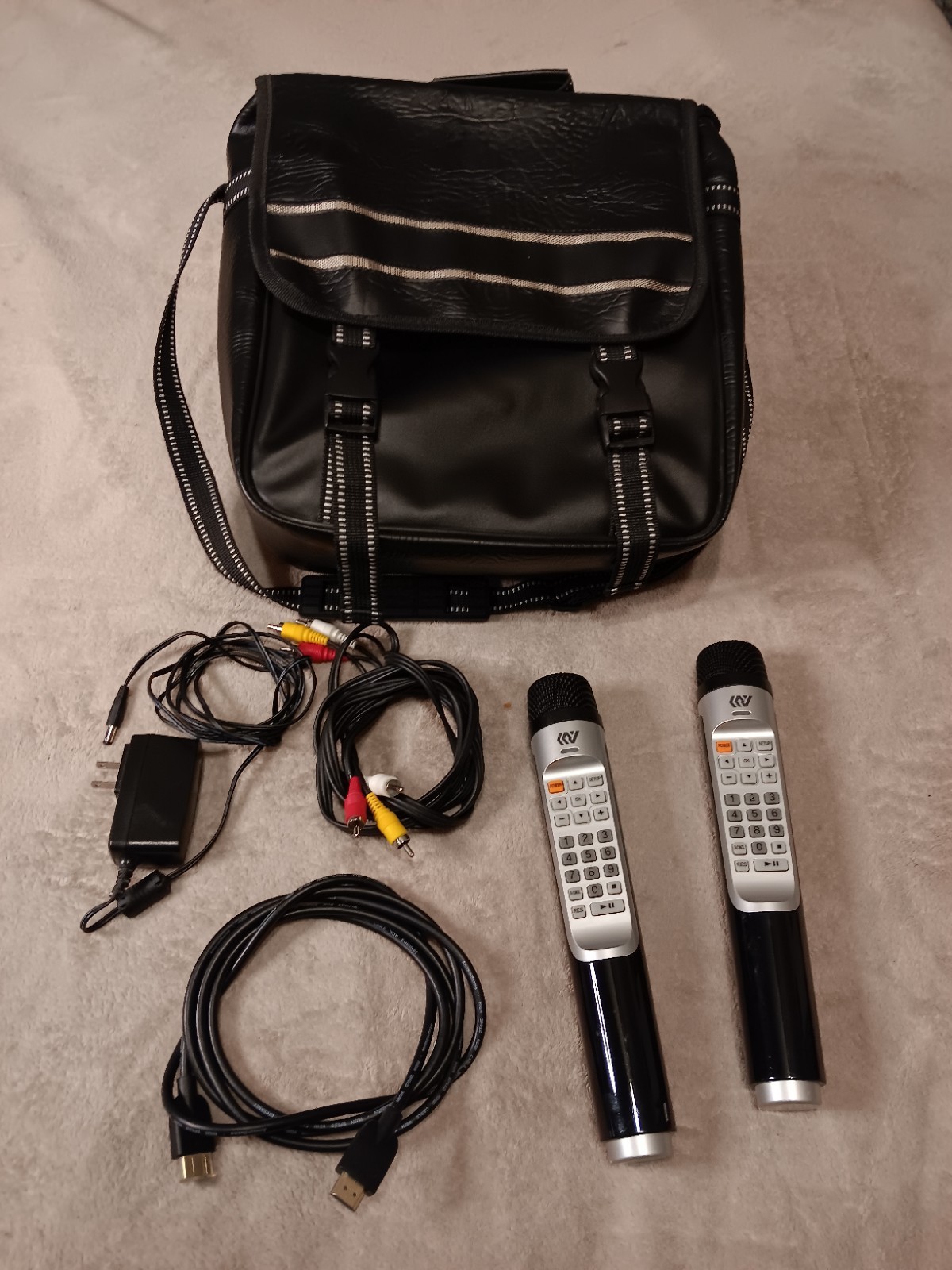 Kumyoung KHM-600T Karaoke Microphone Wireless - Pair W/ Bag and Various Cables