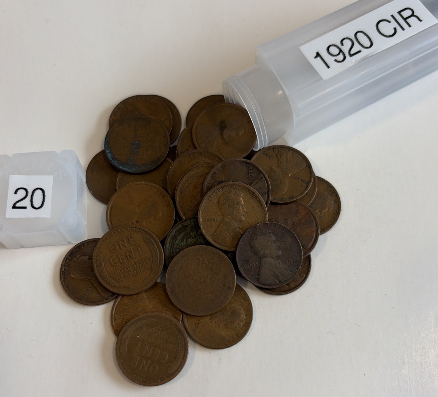 1920 wheat pennies Roll Of 50 CIR.