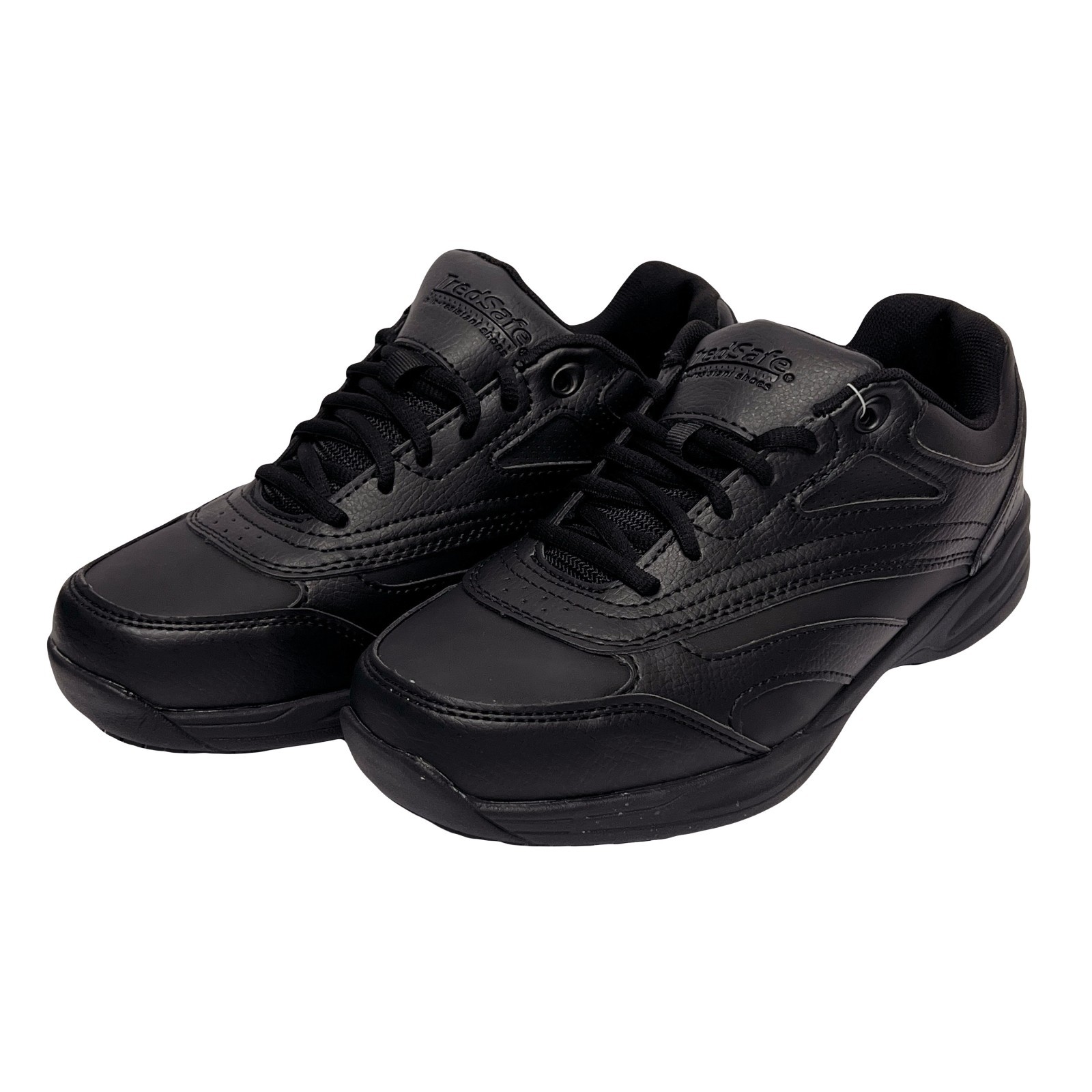 TredSafe Men’s Slip Resistant Work Shoes Black Size 10.5 Wide Width Comfort