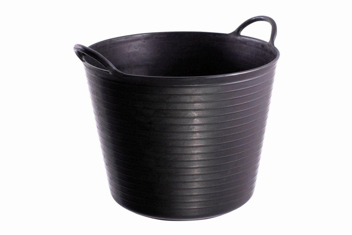Tubtrugs Red Gorilla SL26 Bucket - 6.8 Gallon, Black - Flexible, Durable Tub