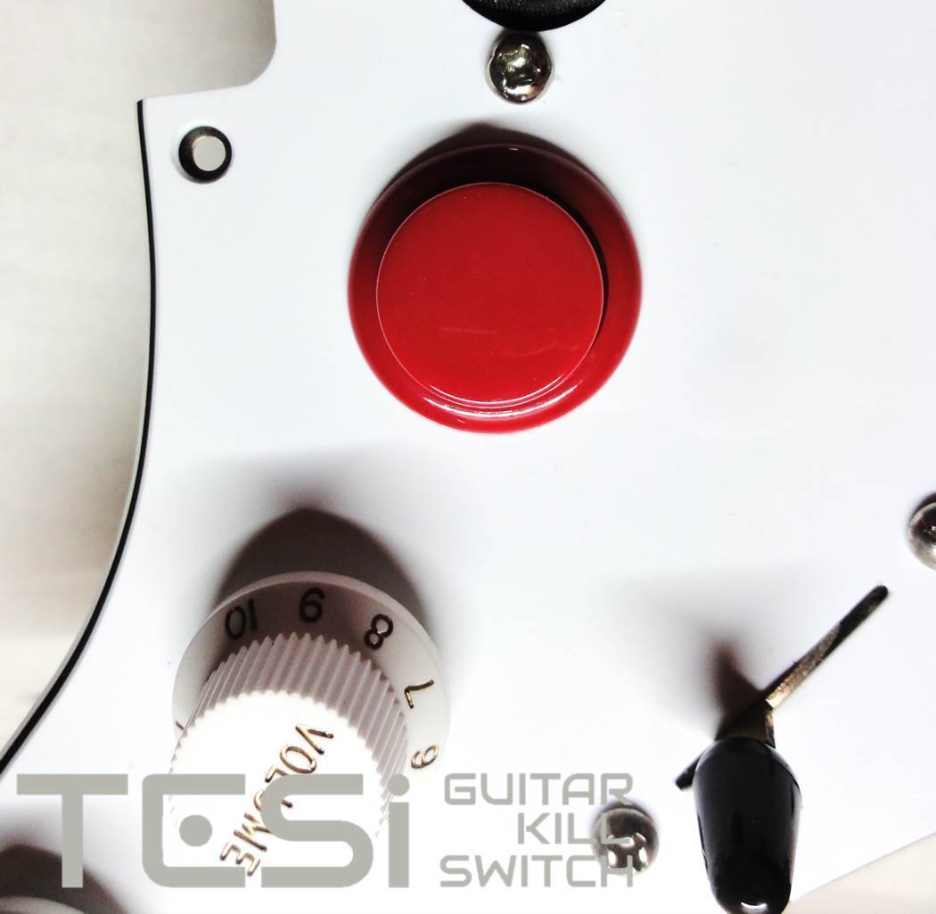 Tesi DITO Snap-in 24MM Momentary Arcade Push Button Guitar Kill Switch Red