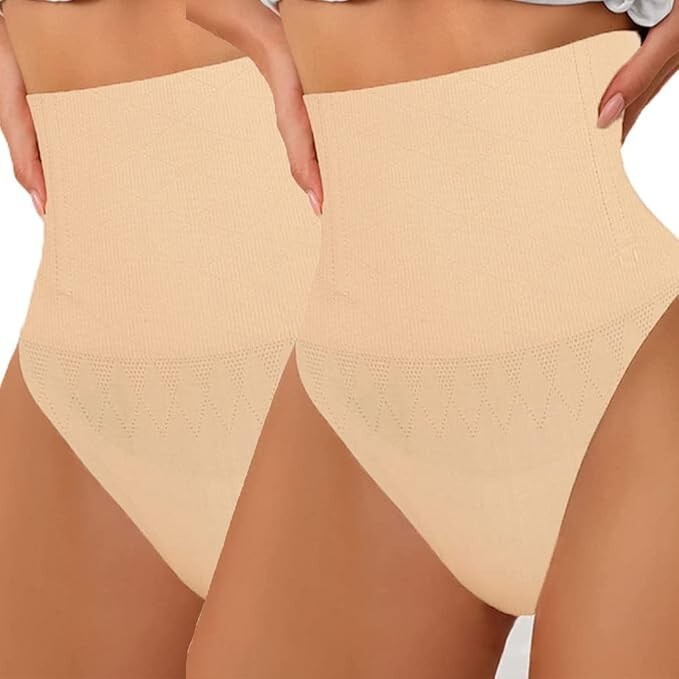ANGHOMI Women Tummy Control Thong Shapewear Butt Lifter Body Shaper Control Knic