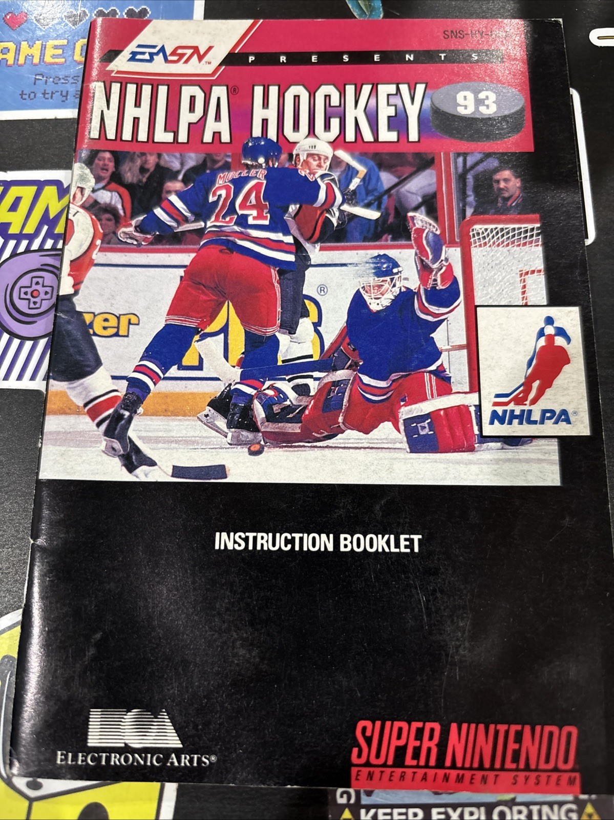 NHLPA Hockey 93 (Super Nintendo Entertainment System, 1992) Manual Only!