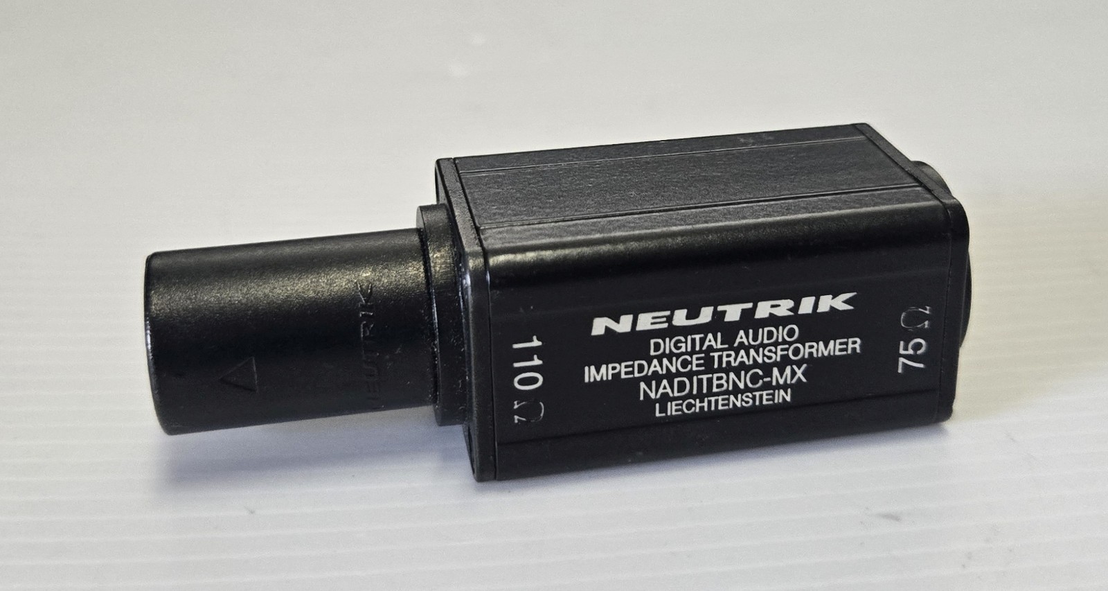 Neutrik Digital Audio Impedance Transformer NADITBNC-MX BNC to Male XLR