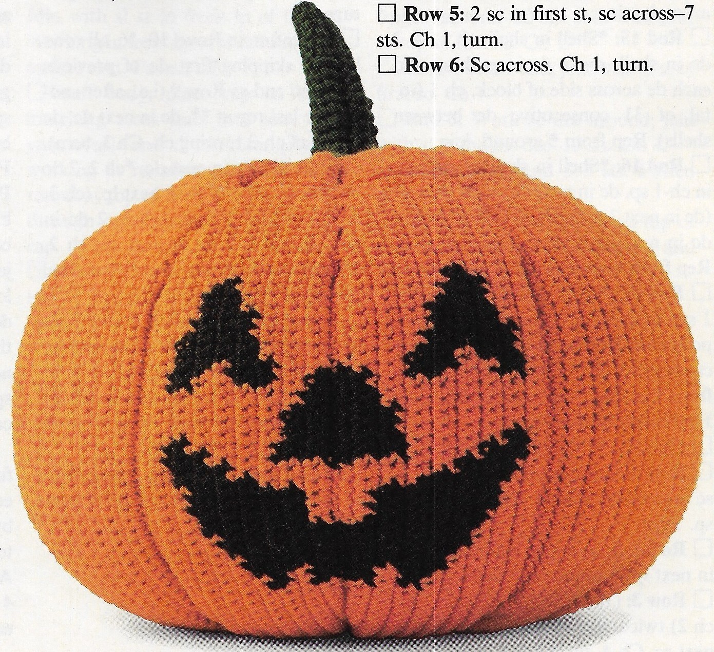 Jack-O'-Lantern crochet pattern instructions