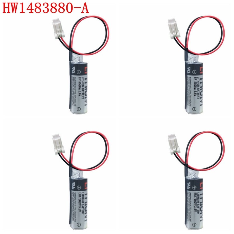 4 Pack 3.6V ER17500V TOSHIBA PLC Battery with plug For Yaskawa HW1483880-A