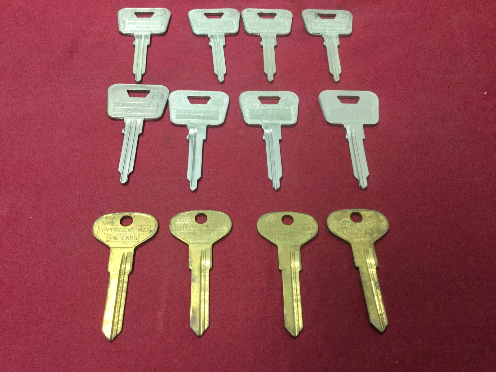 Porsche/Audi by ESP & Star Automotive PA2, PA7 Key Blanks, Set of 12 - Locksmith