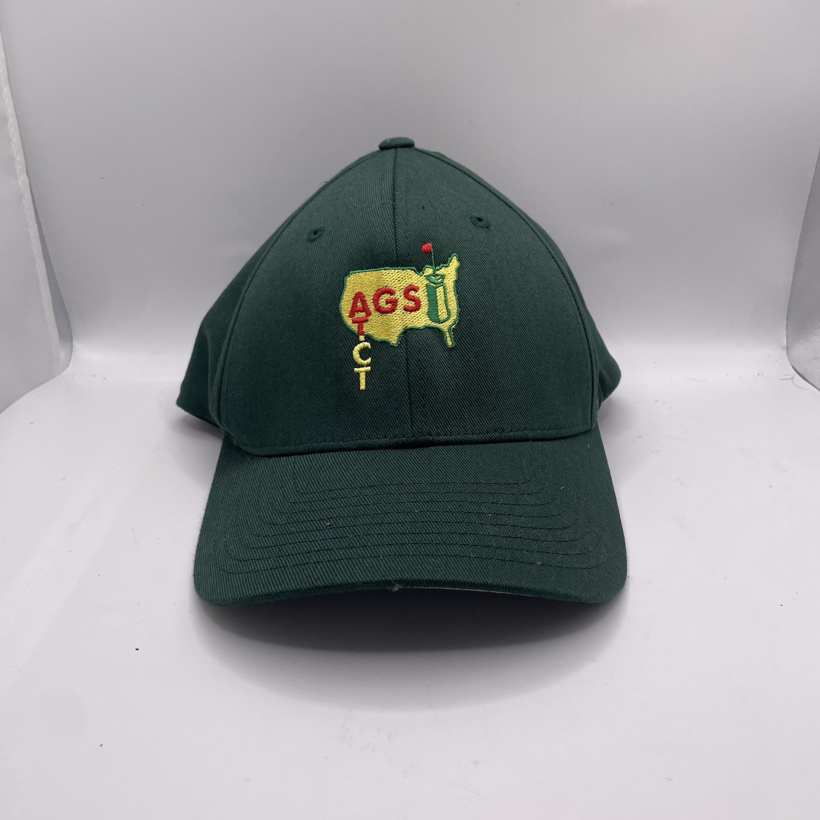 Masters Flex-Fit Hat Size S-M Green Baseball Cap Embroidered AGS ATCT Golf