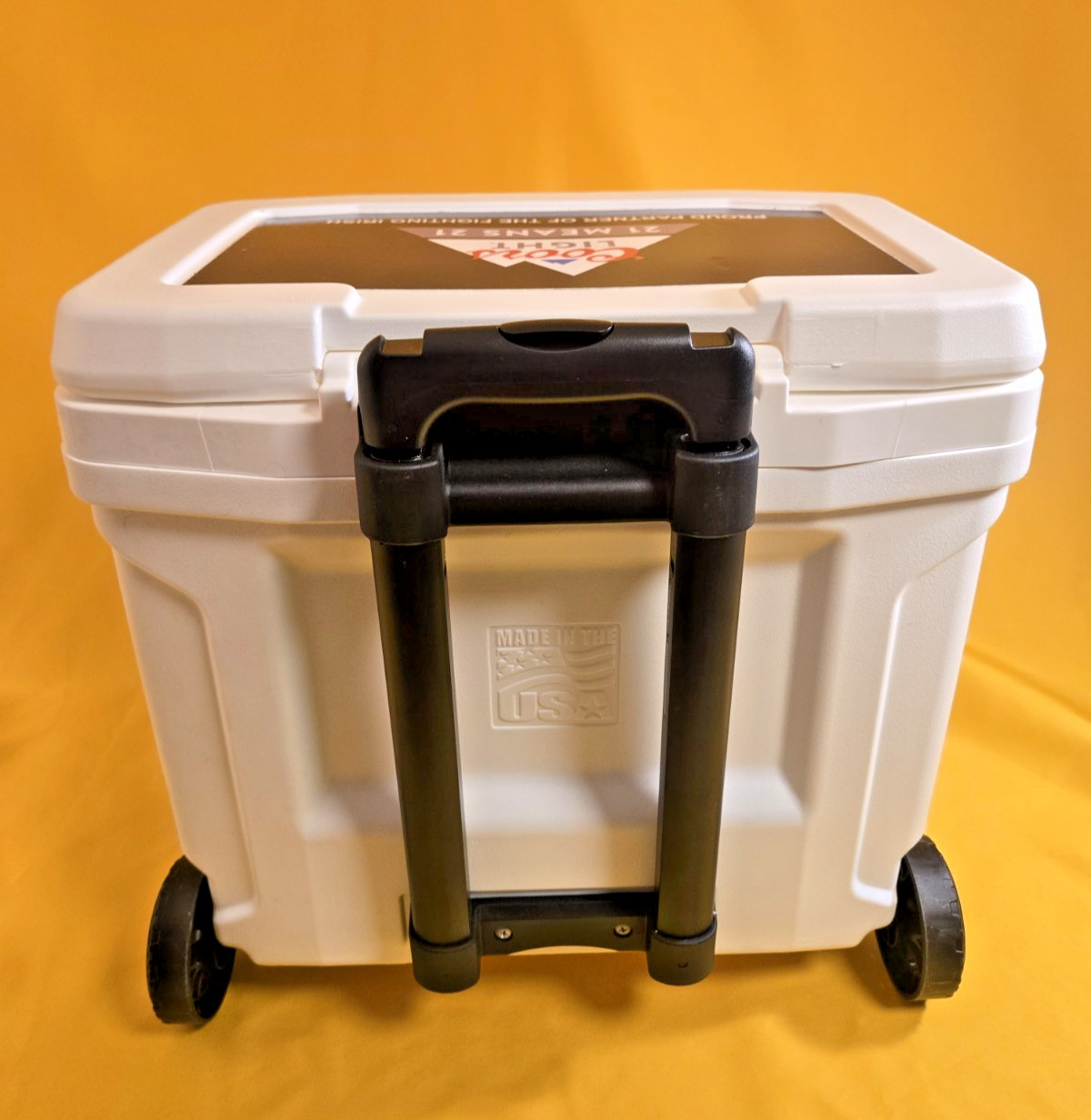 NOTRE DAME-COORS LIGHT-IGLOO PROFILE 16 ROLLER HARD-SIDED COOLER - RARE