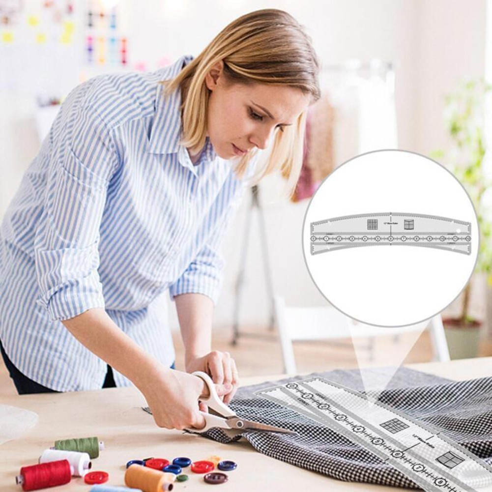 Wave Quilt Ruler Waves Edge Ruler , DIY Hand Patchwork Quilt Templates New