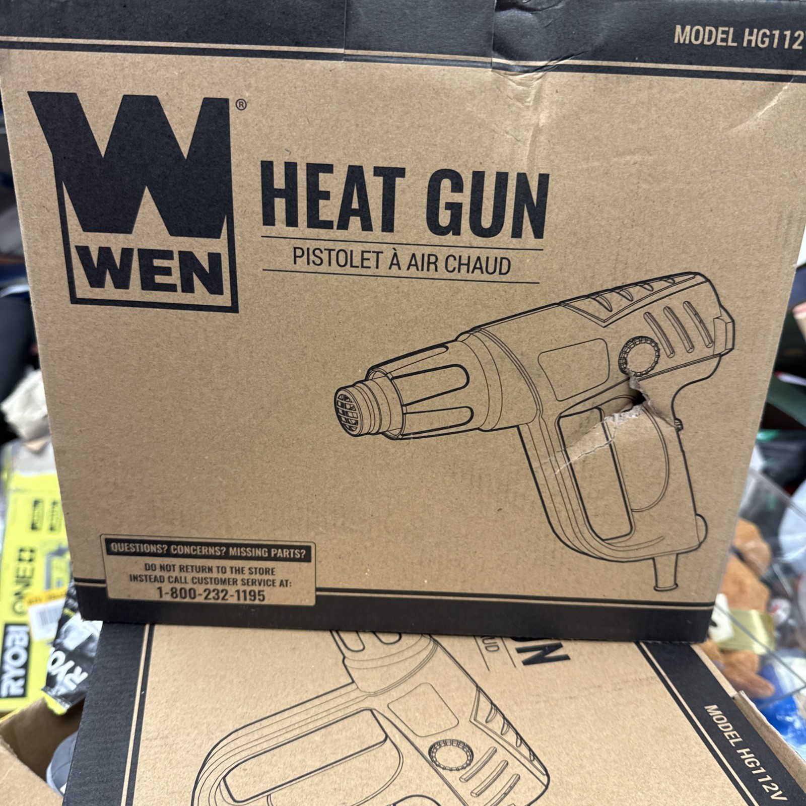 WEN 12.5-Amp Temperature Heat Gun with 2 Speed, Black