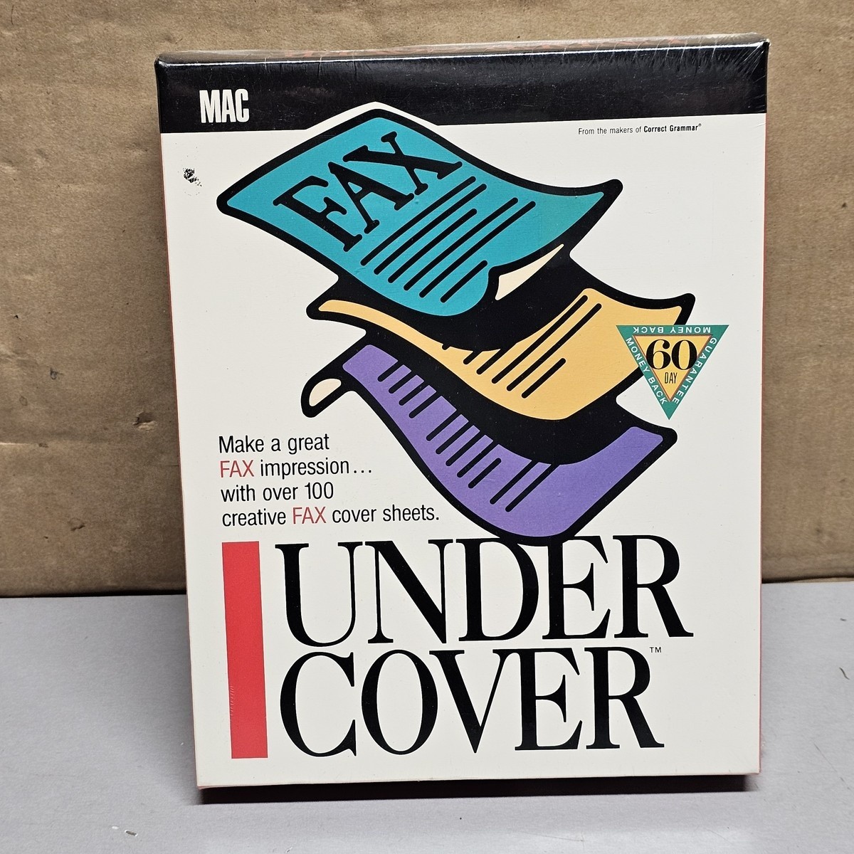 Under Cover Fax Cover Sheets Software Macintosh Vintage (SEALED)