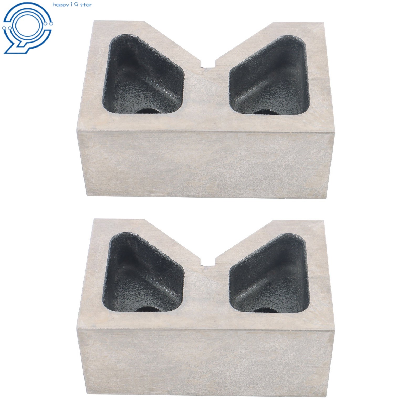 Cast Iron V-Blocks 1 Pair Of 4" x 1-5/8" x 2-5/8" 90 Degree V-Block Ground