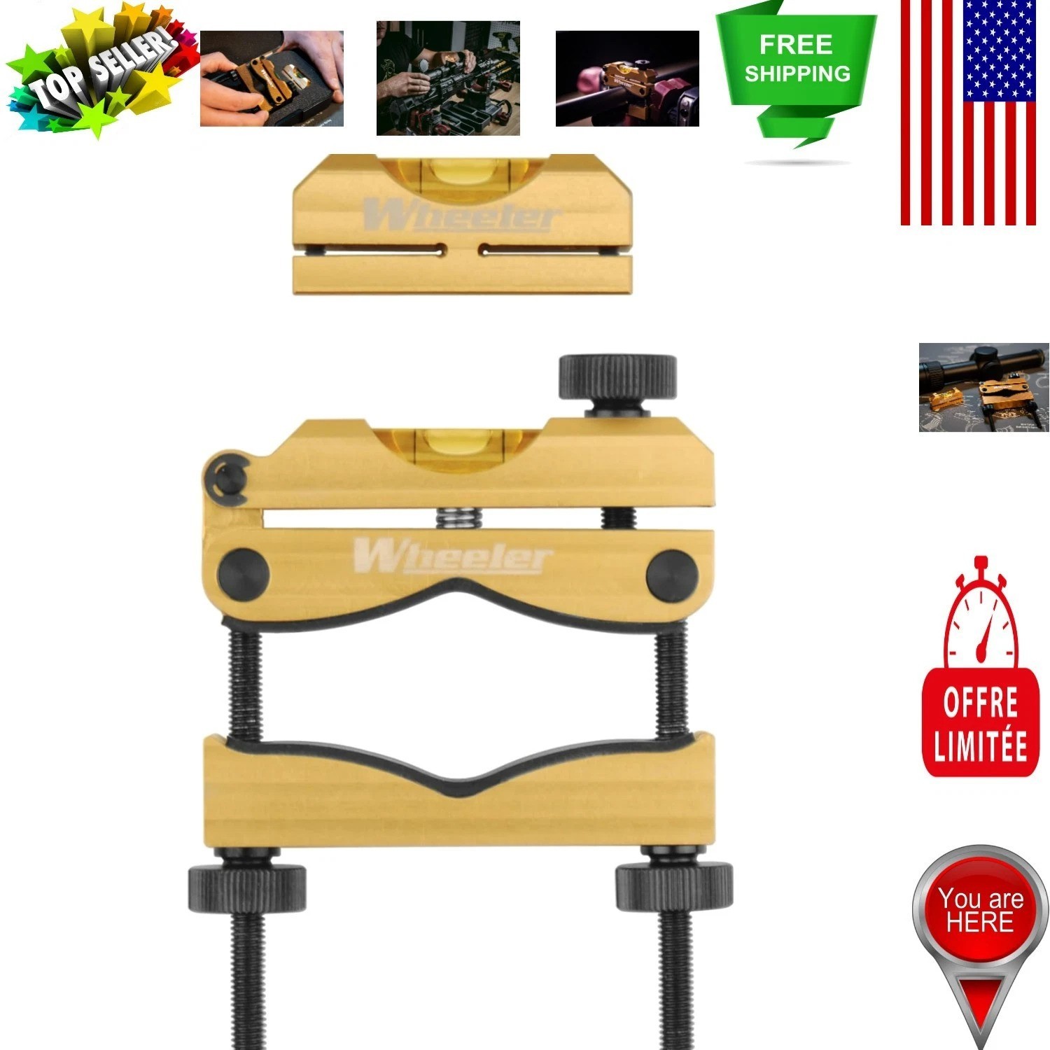 Heavy-Duty Professional Reticle Leveling System with Storage Case for Gunsmiths