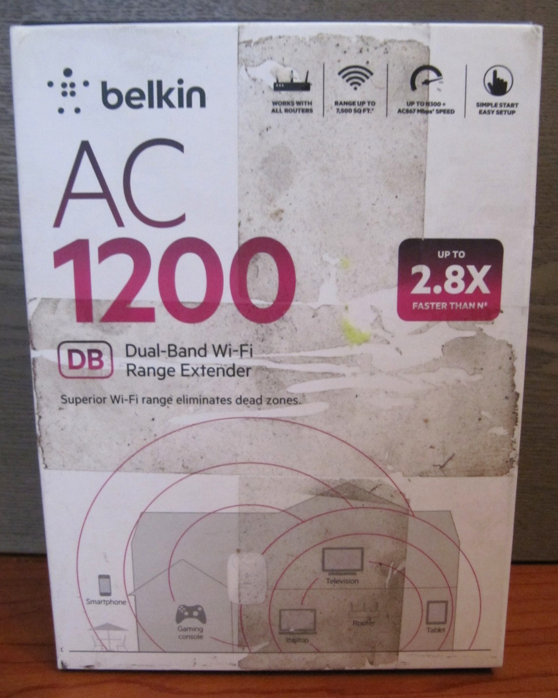 Brand New Belkin AC1200 DB Dual-Band Wi-Fi Range Extender (F9K1127) NEW Sealed