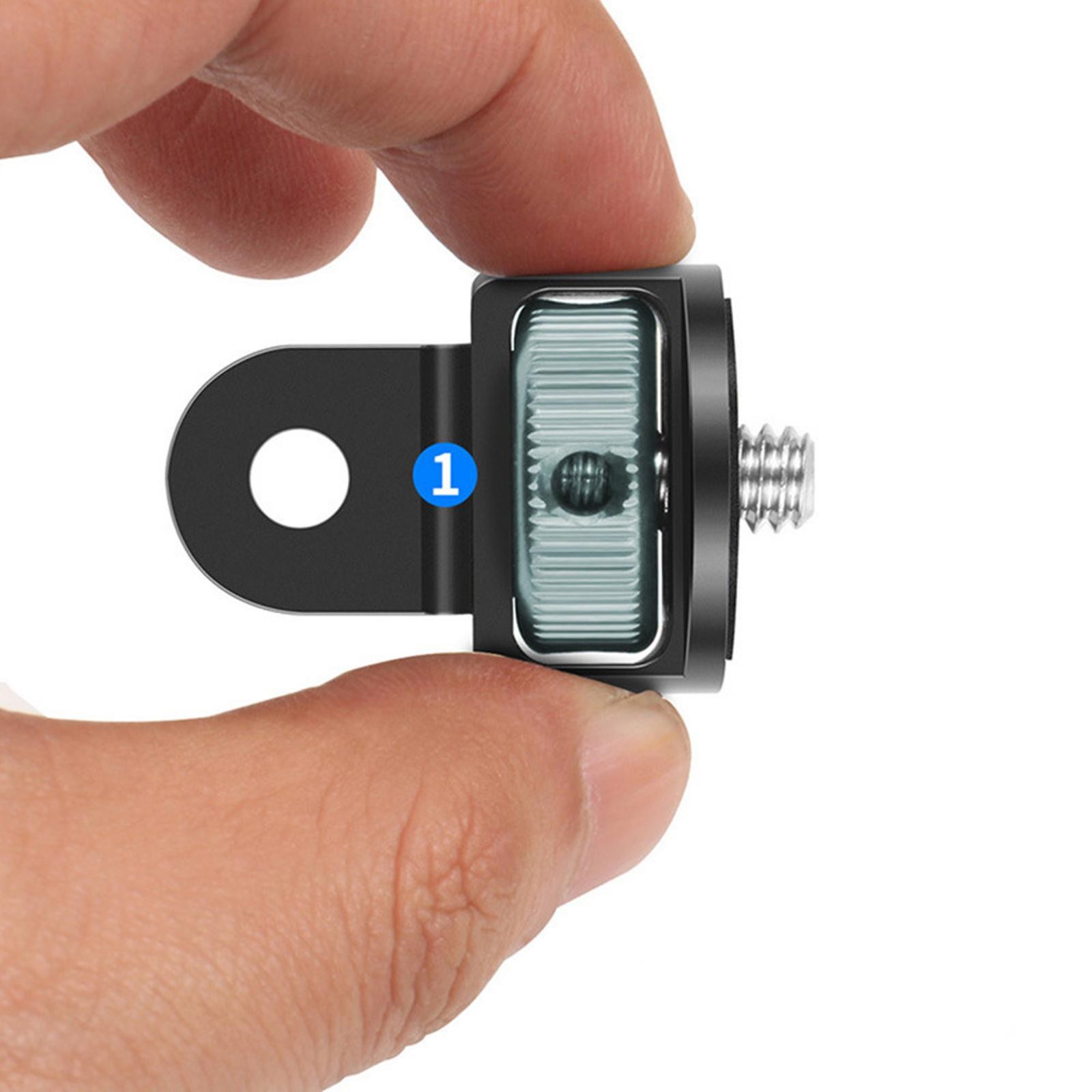 Aluminum Alloy 1/4" Screw Tripod Camera Adapte Holder For Gopro 10/9 Insta360 pu