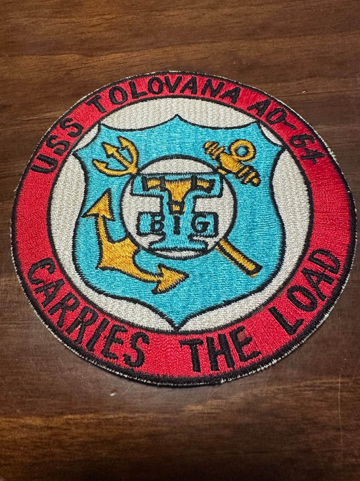 Vintage US Navy USS Tolovana AO-64 Oiler Ship Patch
