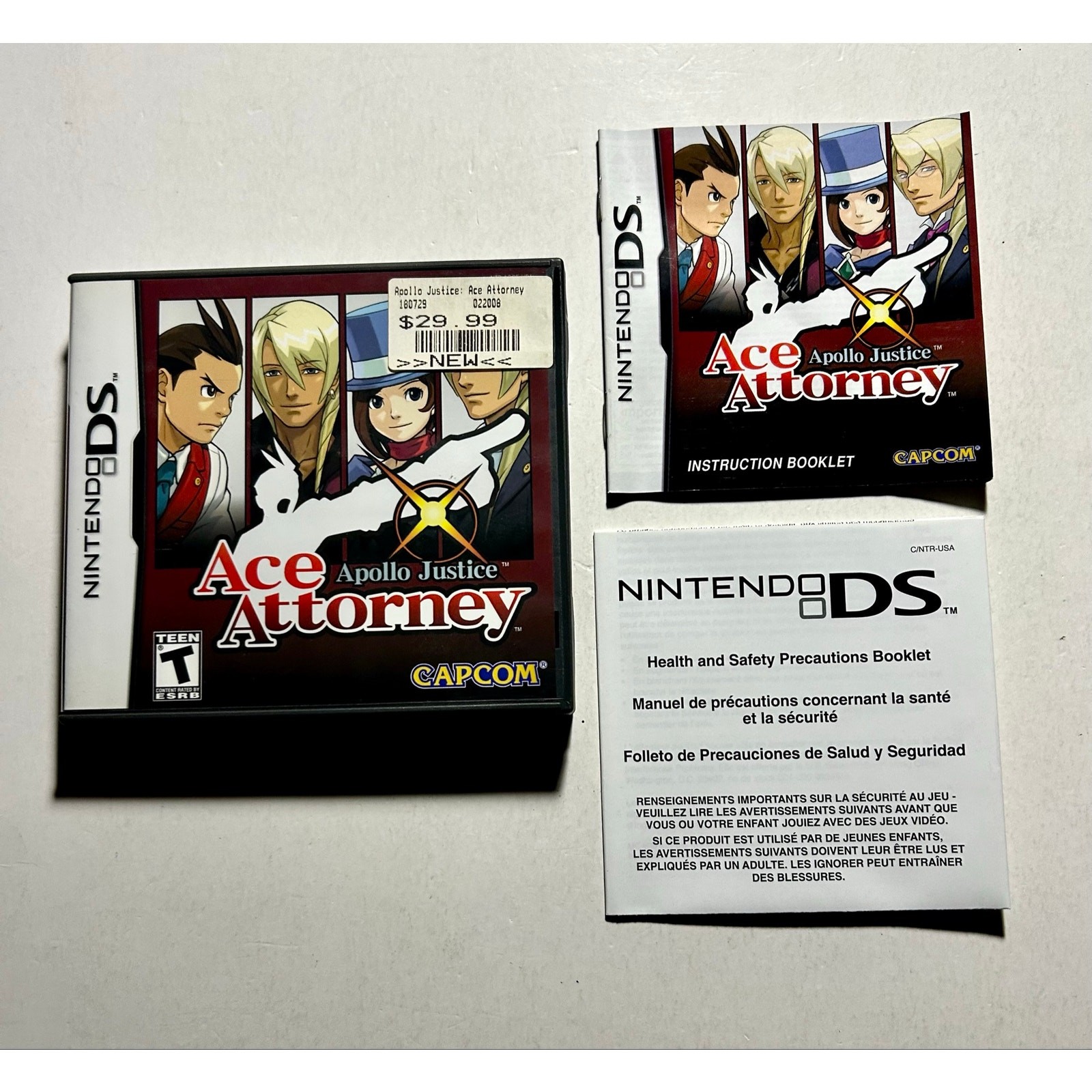 Ace Attorney Apollo Justice (Nintendo DS)Box Manual Inserts Only🔥Nice!
