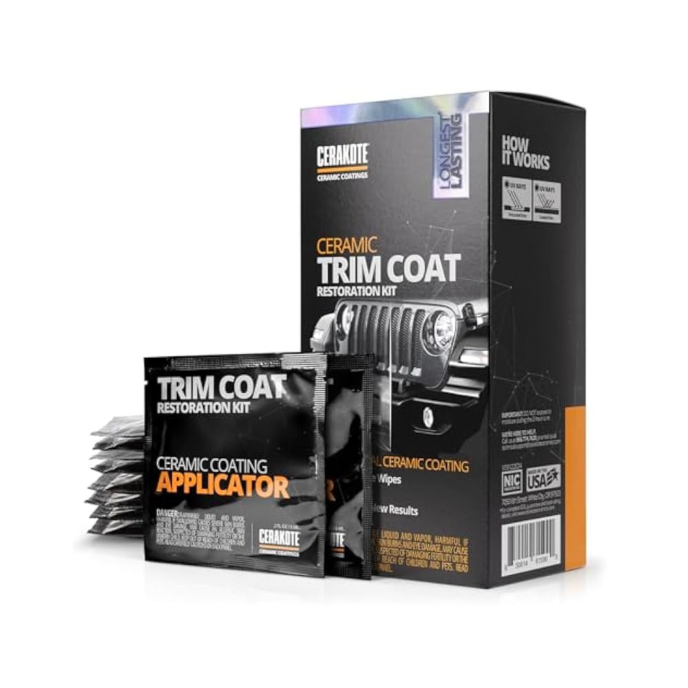 Ceramic Trim Coat Kit - Restores Plastic Trim, Lasts 200+ Washes