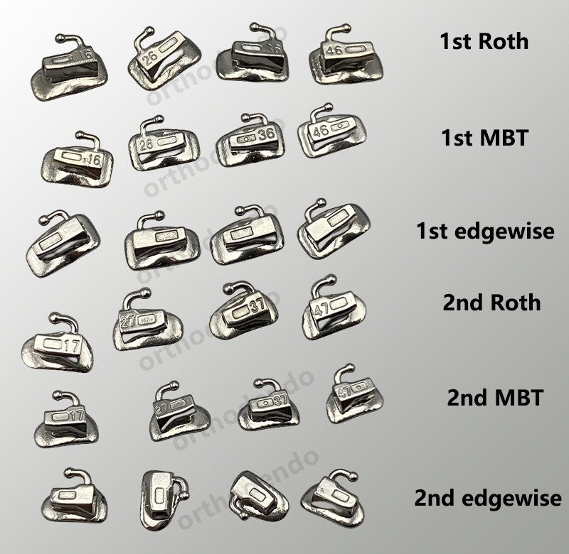 Dental Orthodontic Buccal Tube Bracket Non-Con 1st/2nd Roth/MBT/edg 022 Bondable