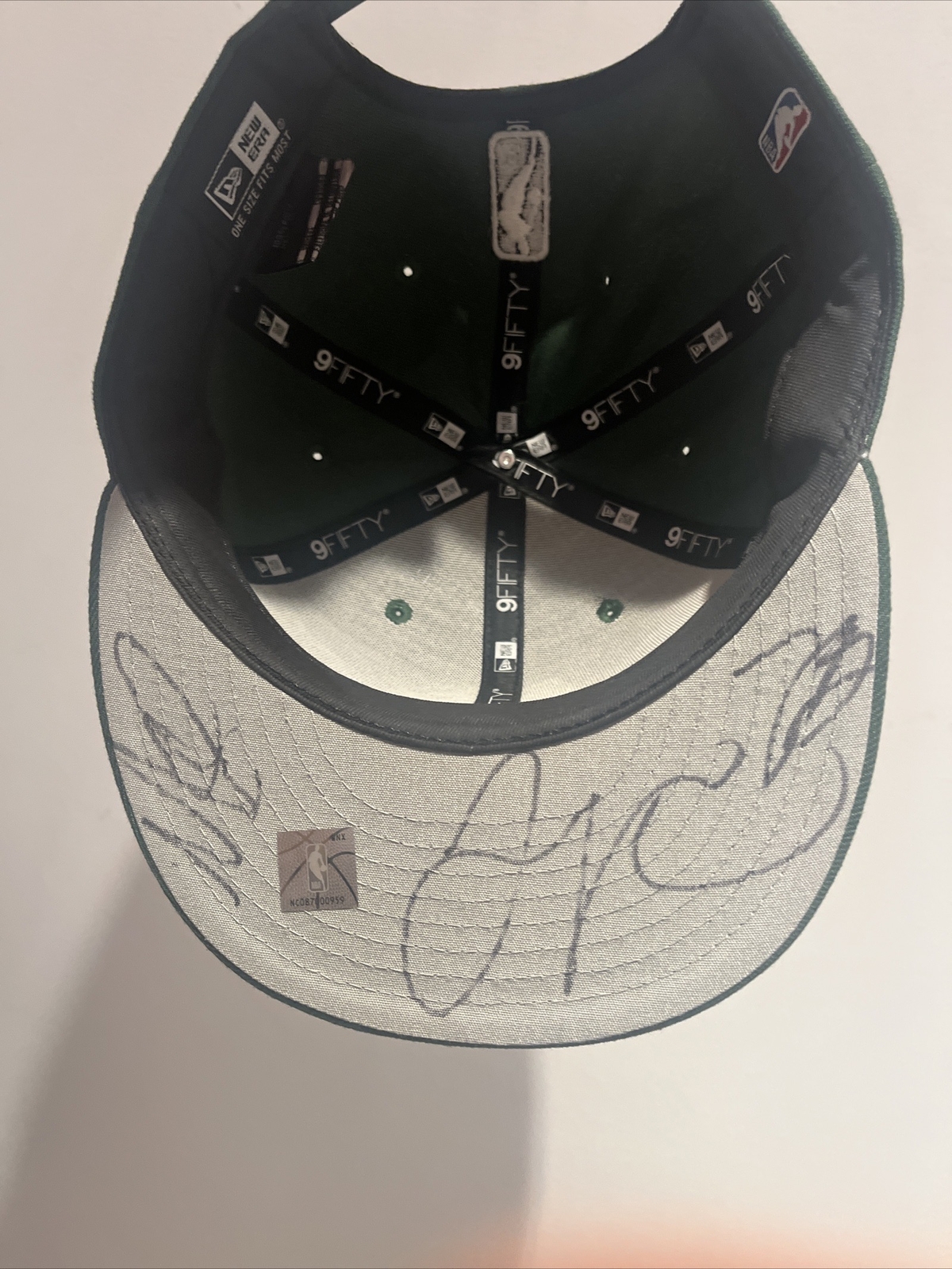 Signed Jason Tatum, Marcus Smart, and Jaylen Brown snapback hat￼