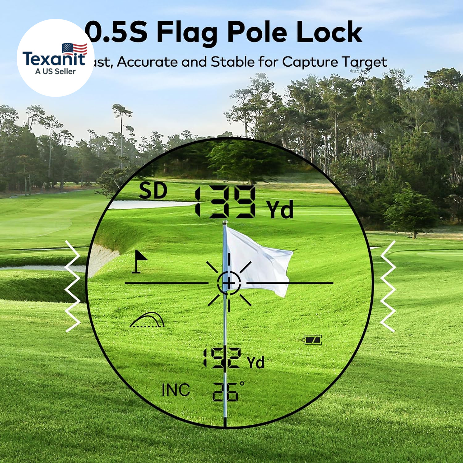 1200Yards Range Finder Golf with Slope, 7X Magnification Range Finder, Lightweig