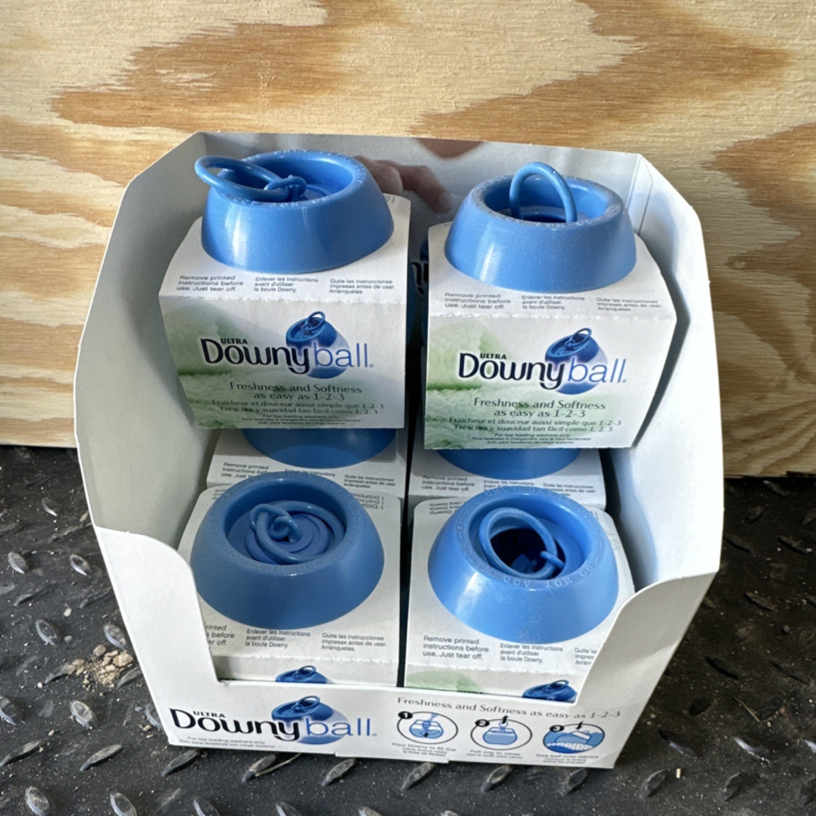 Downy Ball Fabric Softener Dispenser Blue Reusable Plastic for Washing Machines