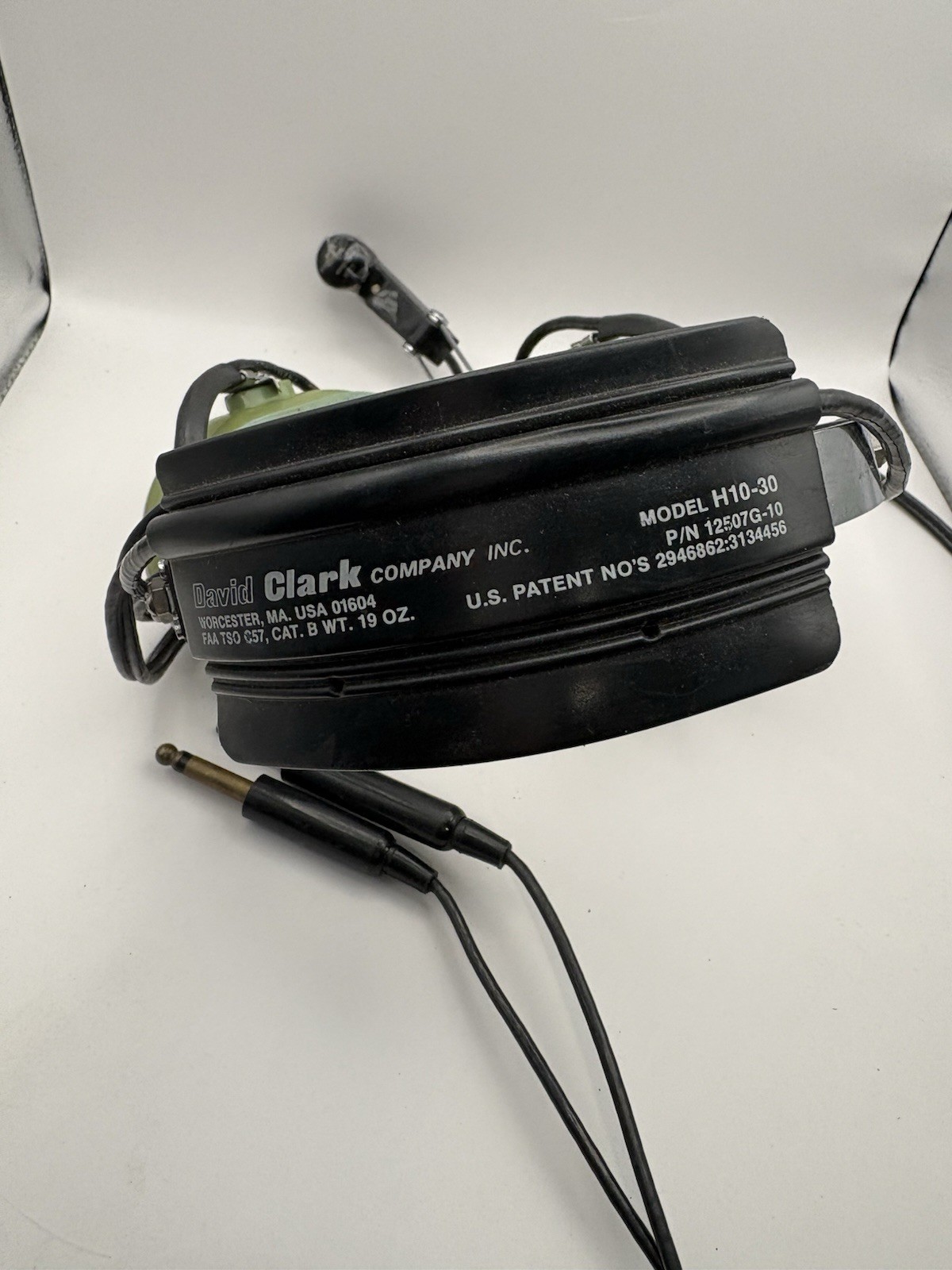 David Clark H10-36 Headset With Attached Mic Not Tested
