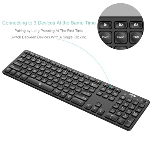 Universal Backlit 7-Colors & Adjustable Brightness Multi-Device Full Size