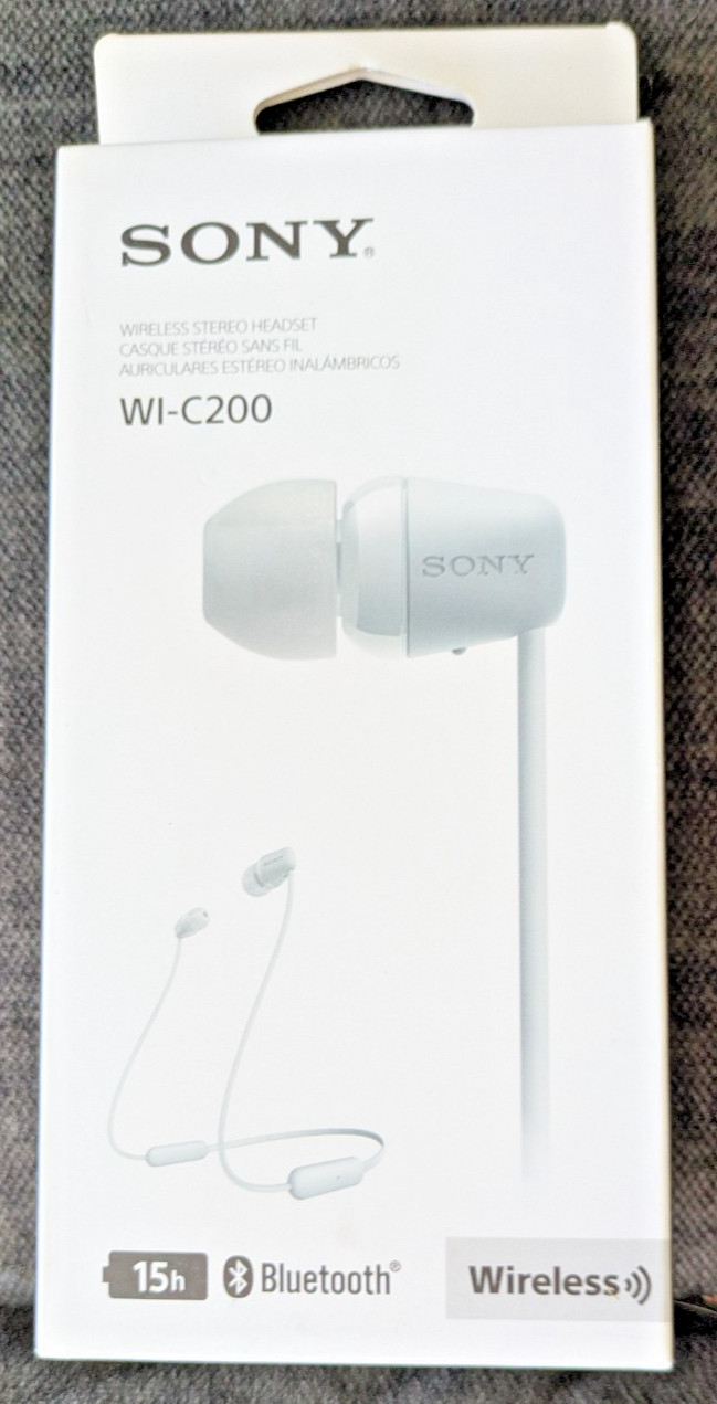 Sony WI-C200 Wireless In-Ear Headphones - White
