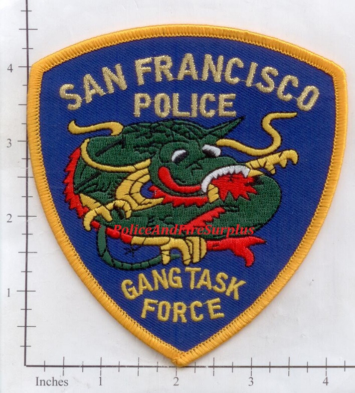 California - San Francisco CA Police Gang Task Force Dept Patch