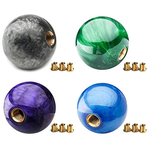 Shift knob Round Ball Marble Style Universal for Manual Automatic Vehicles Gray