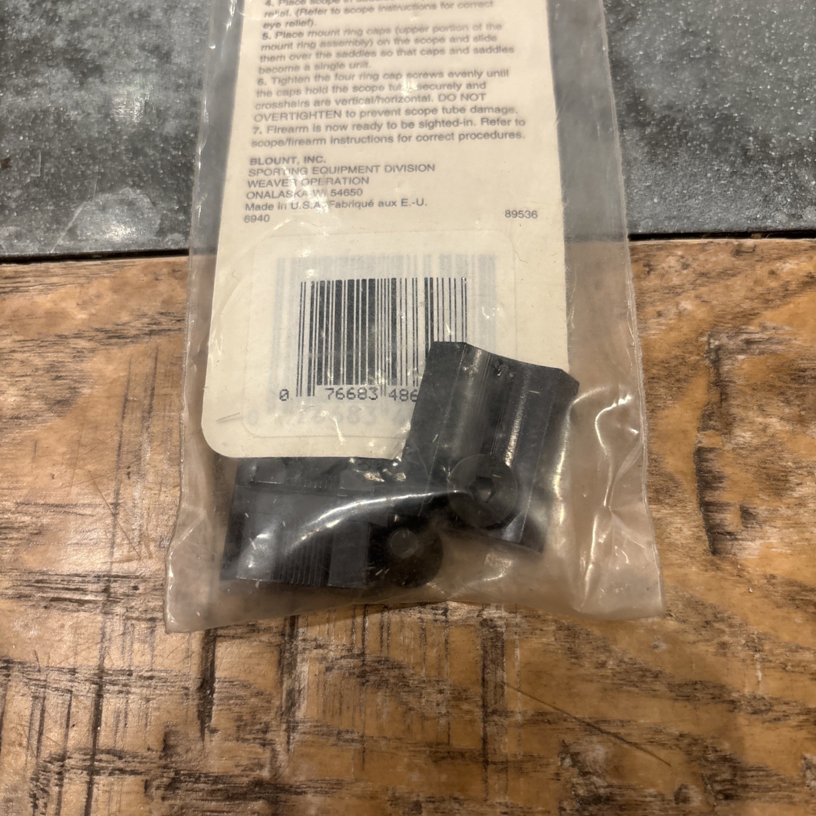 Weaver scope Mount for Thompson Center Thunderhawk, Firehawk - #406- GLOSS