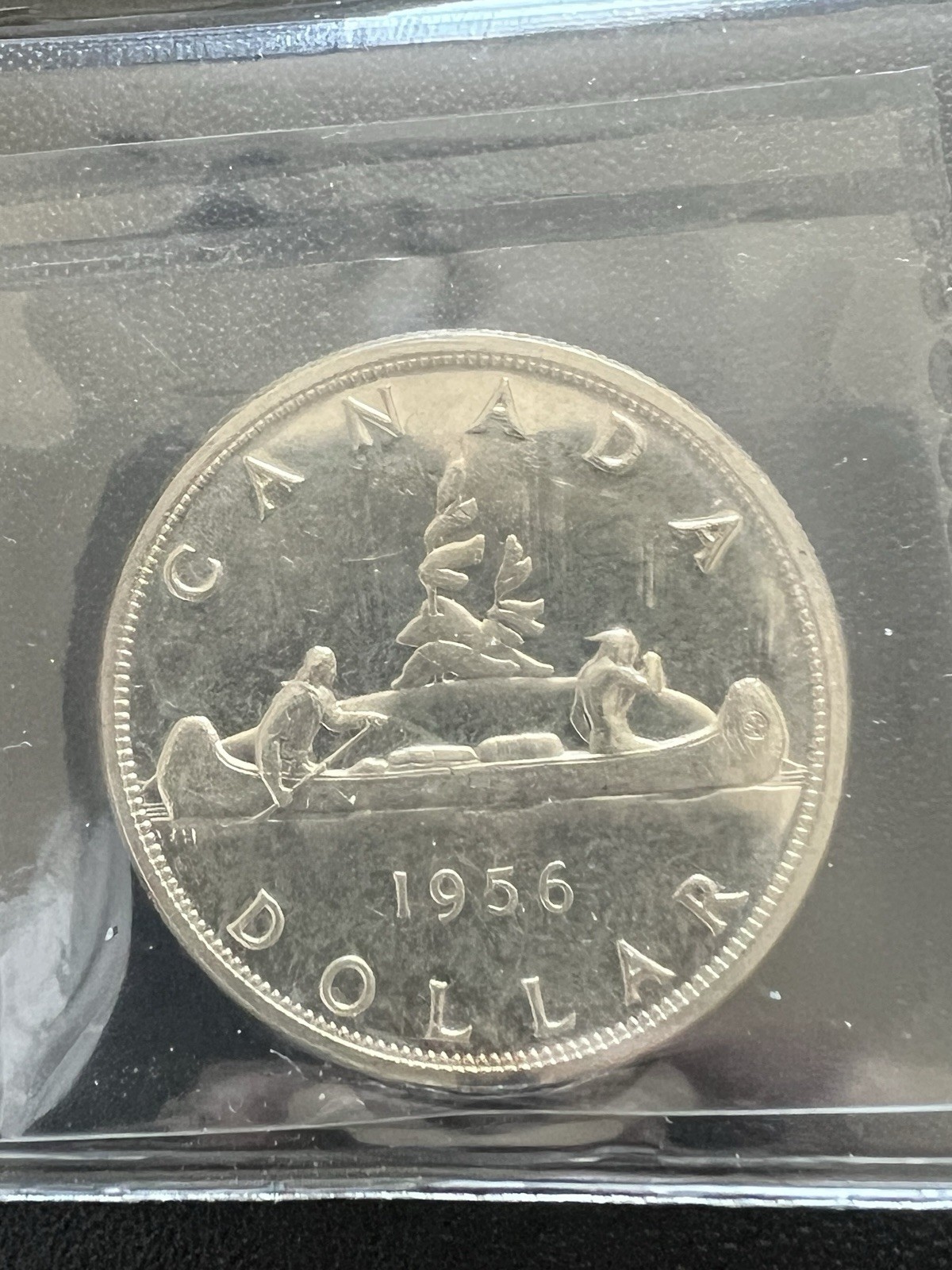 1956 Canada $1, Proof-Like, ICCS PL65 Semi Key date