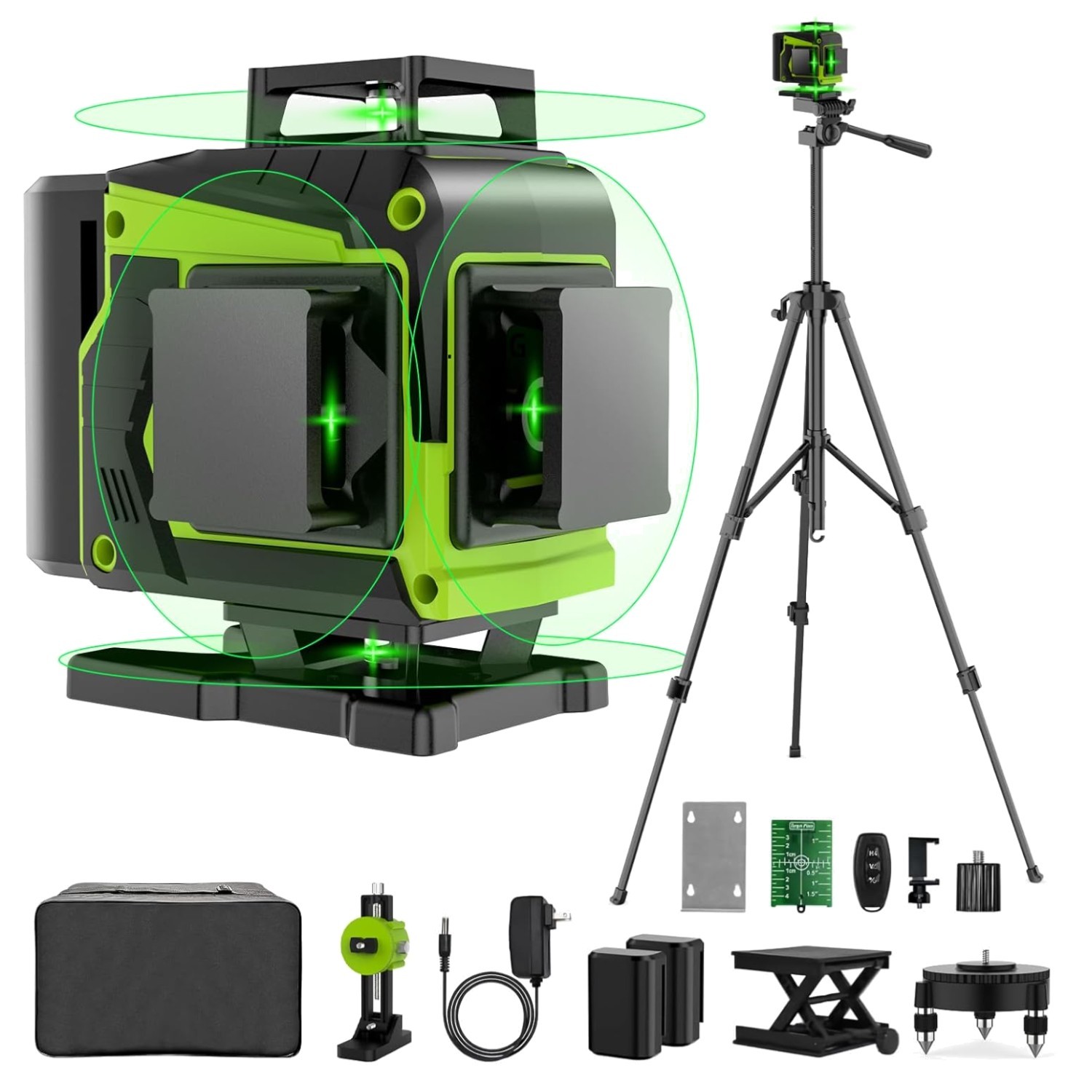 16 Line Green Laser Level with Tripod 360 Self Leveling Construction Tool