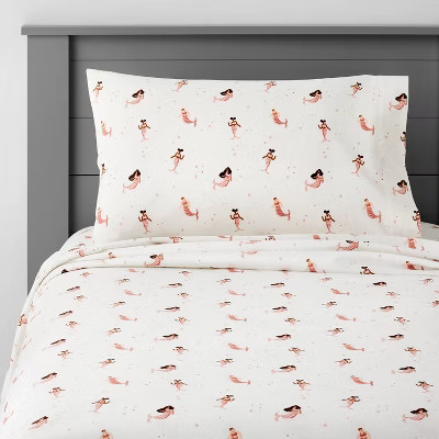 Pillowfort Insect Print Cotton Kids' Sheet Set Bedding Kids Pillowfort Room