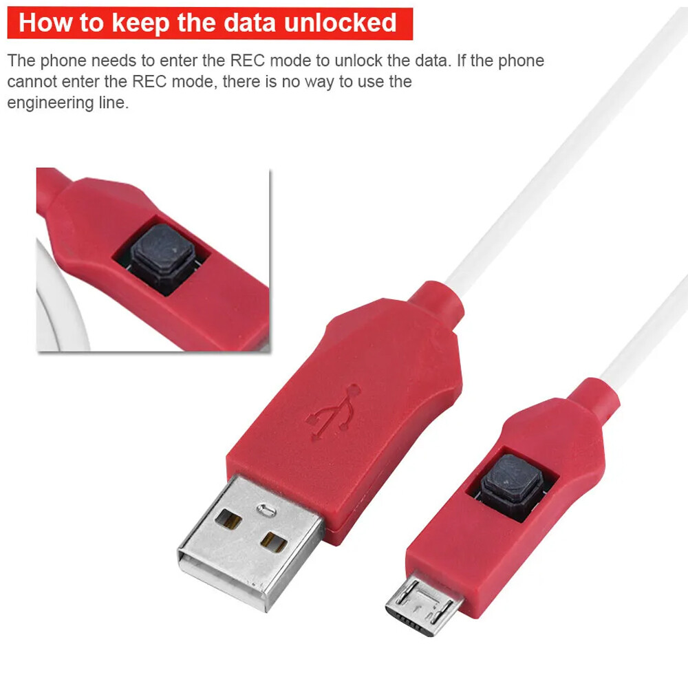 2Pcs EDL 2-in-1 Cable 9008 Mode Deep Flash Mode USB C Micro Unlock Flash BEA