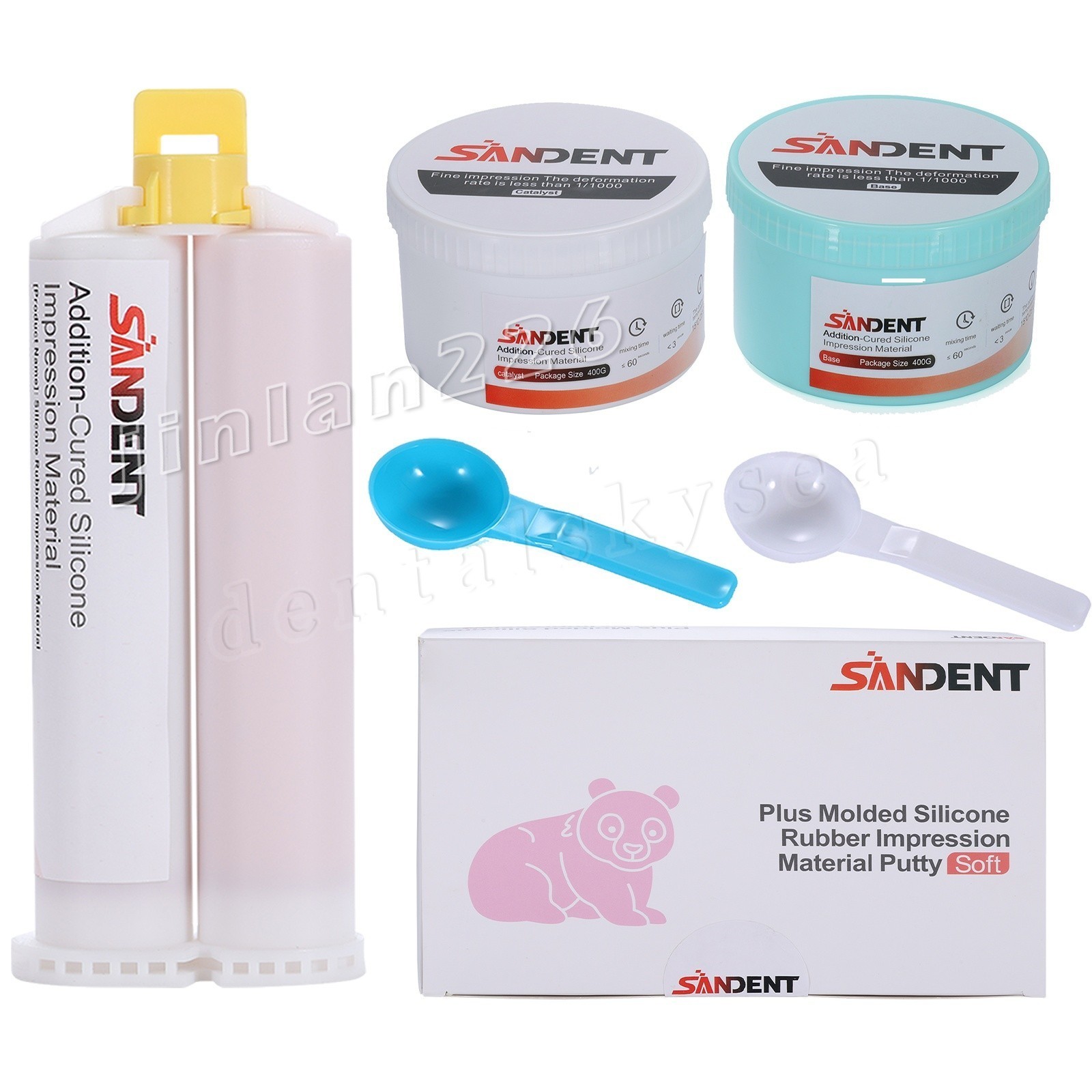 Dental Silicone Impression Material Putty Base+Catalyst+Light Body
