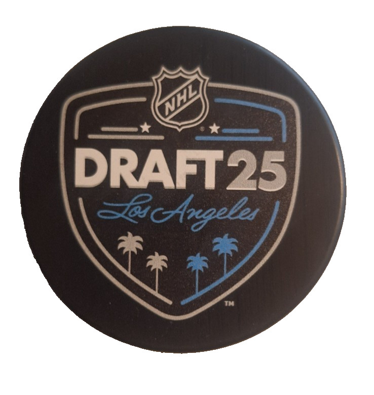 2025 NHL Draft Los Angeles Logo Hockey Puck