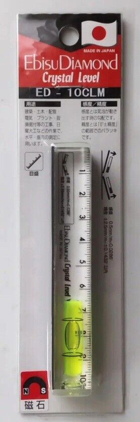 EBISU CLEAR LEVEL "CRYSTAL LEVEL" WITH MAGNET TYPE ED-10CLM
