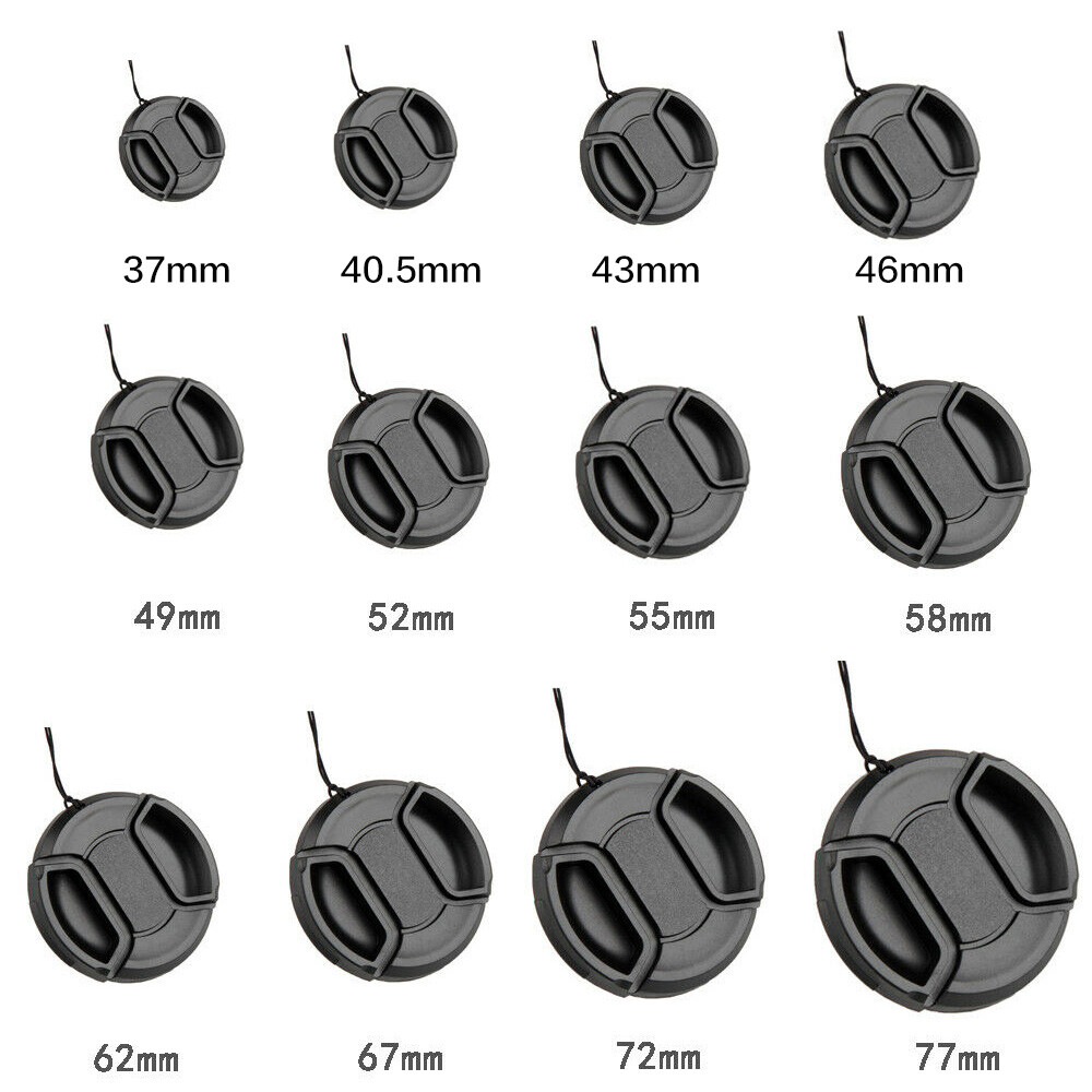 6PCS 37～95mm Front Lens Cap Cover Center Pinch Snap On For Nikon Sony Pentax