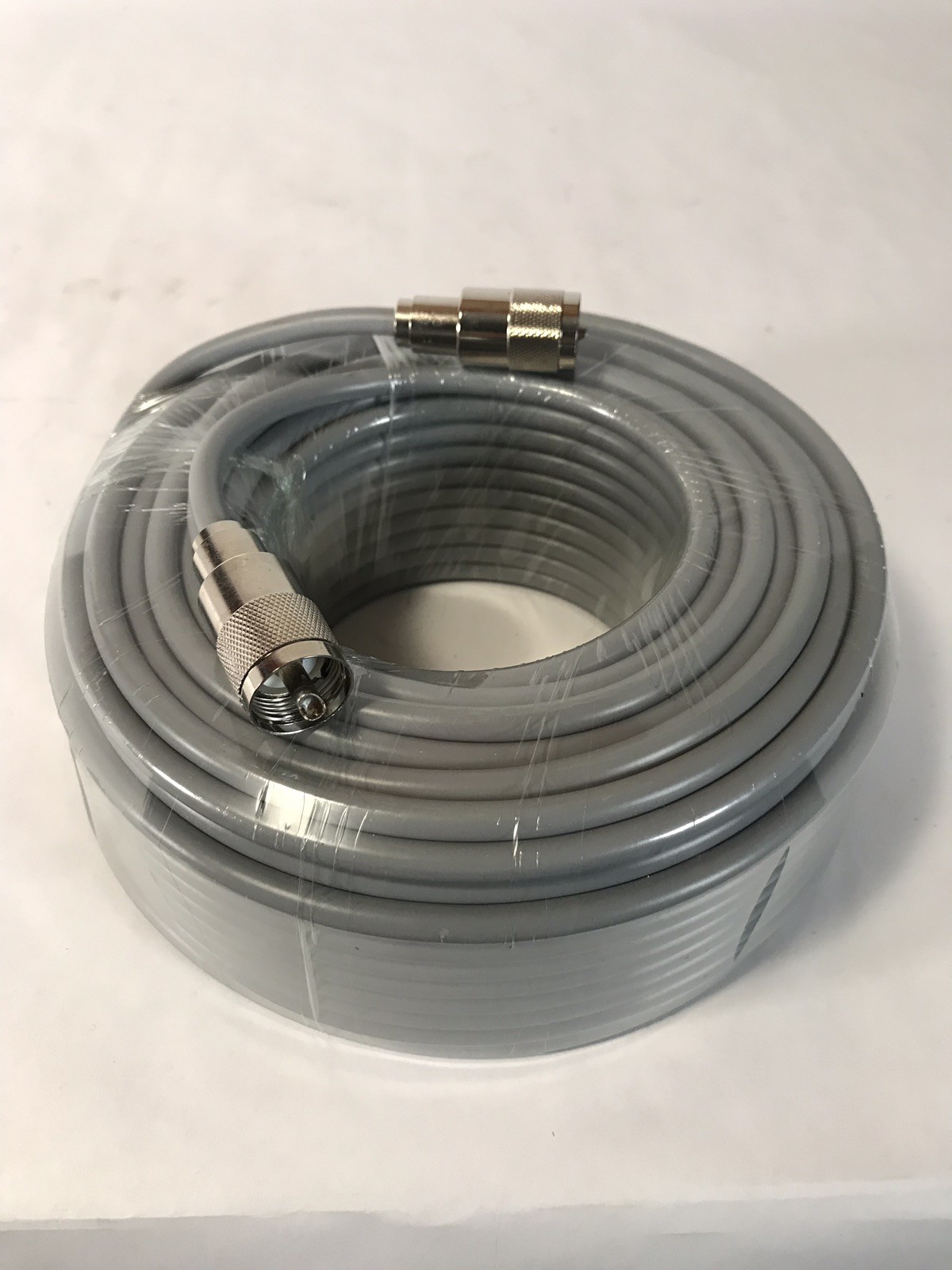 100FT RG-8x COAX COAXIAL CABLE HAND SOLDER w/ MALE PL-259 CB HAM RADIO RG8 NEW!