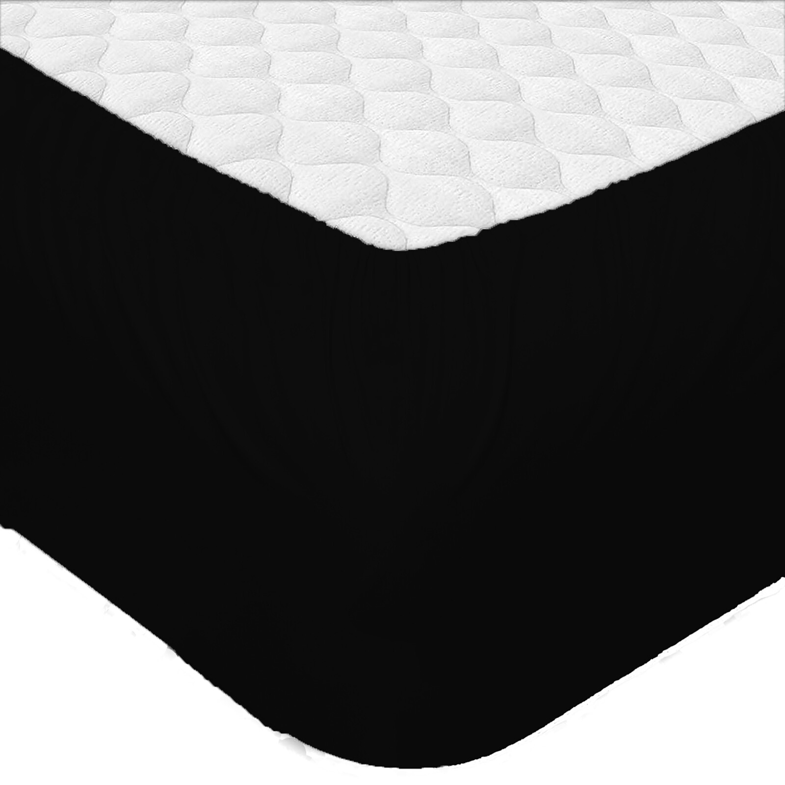 Extra Deep Pocket Bed Sheets 1000 - 1200 TC Egyptian Cotton Black Solid