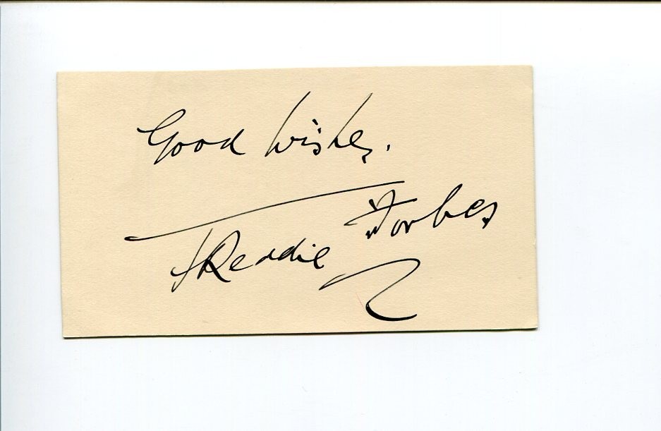 Freddie Forbes Early British Actor Murder at the Cabaret Signed Autograph