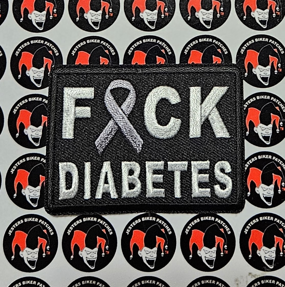 Diabetes Awareness Ribbon Embroidered Patch RBN009