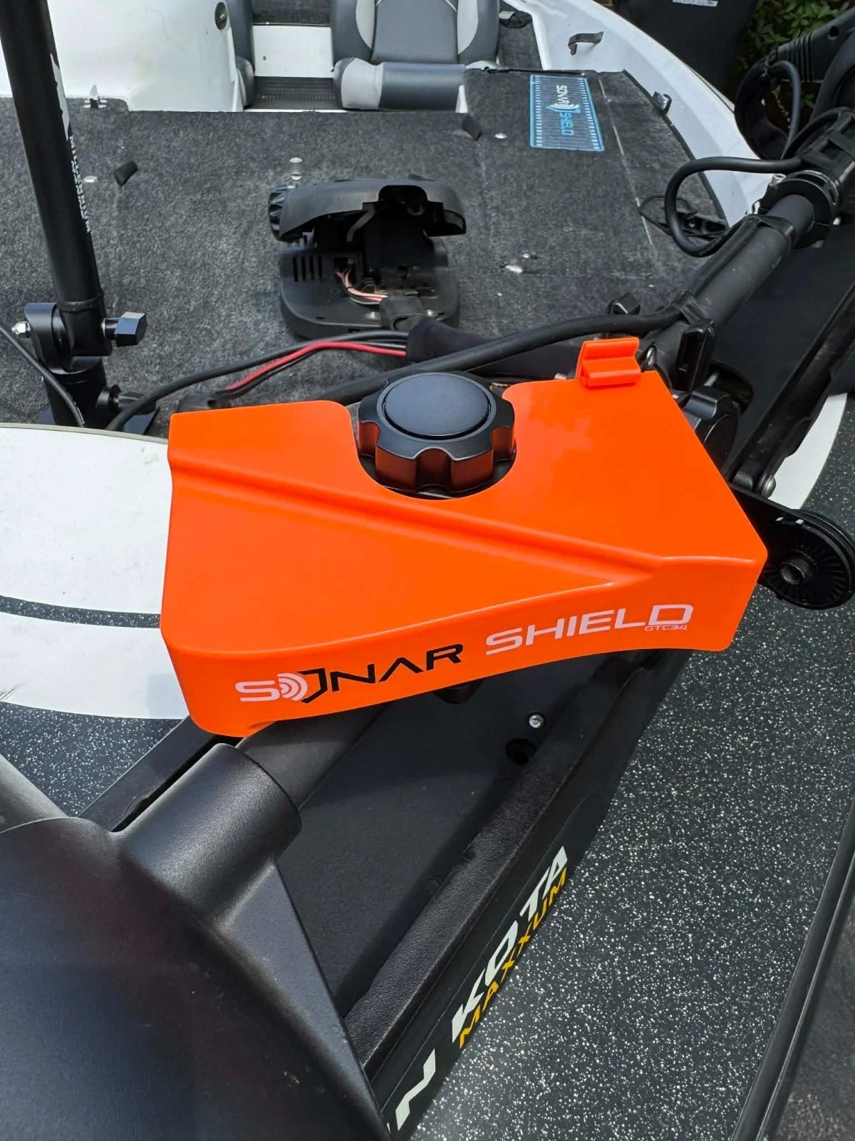 Lowrance Active Target Two Transducer Cover by Sonar Shield (Orange)