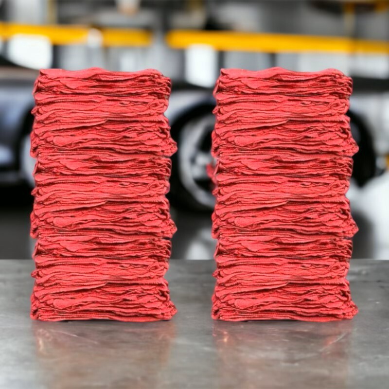 1000 Pcs Red Shop Towels Jumbo 15x15 Cleaning Rags, A-Grade & Free Shipping