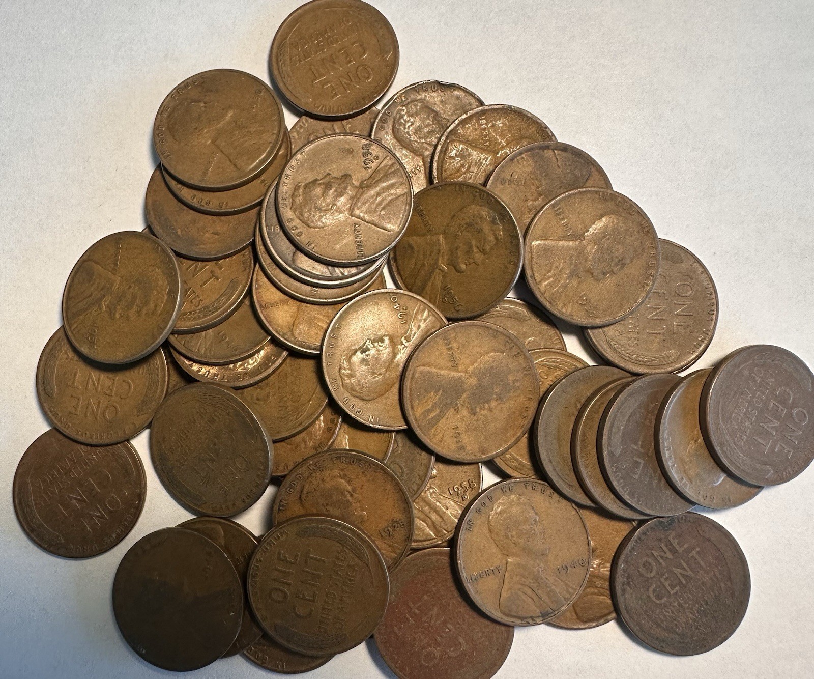 1 Wheat Penny Old US Coin 1909-1958 Lincoln Cent Random Date