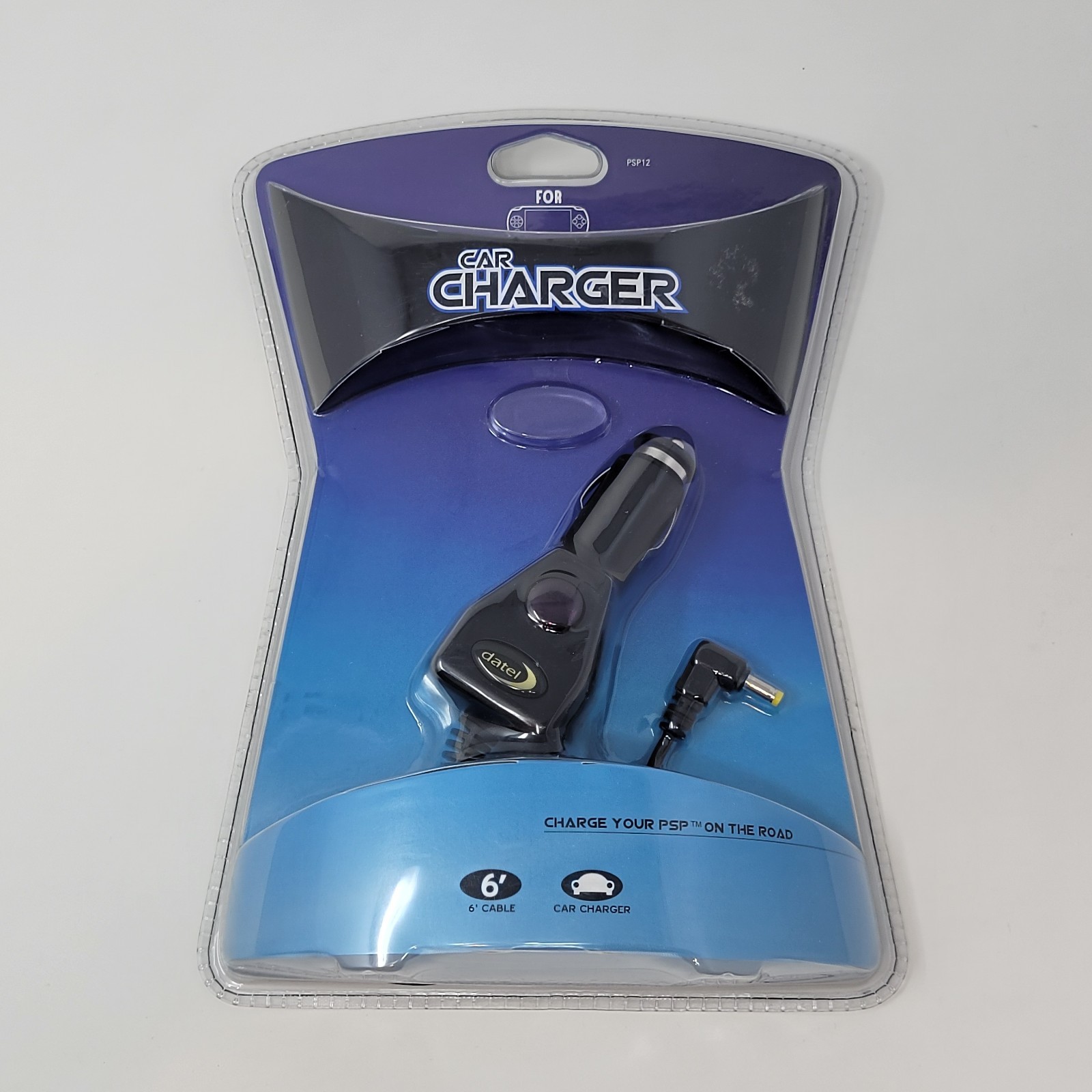 DATEL Car Charger for Sony Playstation Portable PSP 1000 2000 3000 6’ Cable New